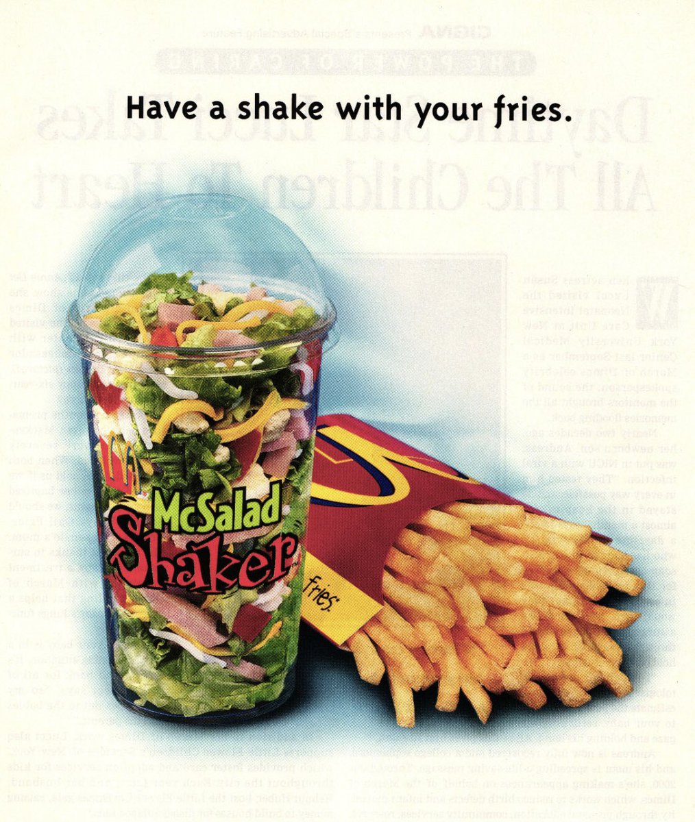 Not a year goes by without me thinking about mcshakes and honestly I think this is the origin story of girl dinner.