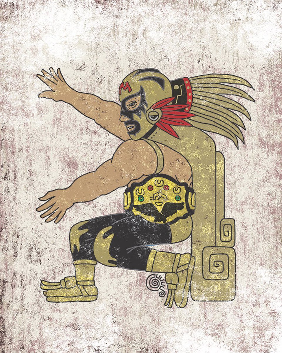 Luchadores aztecas (2019-2023) • L.A. Park, Eddie Guerrero, Huracán Ramírez, Mil Máscaras

Ilustraciones digitales de Jorge Garza
