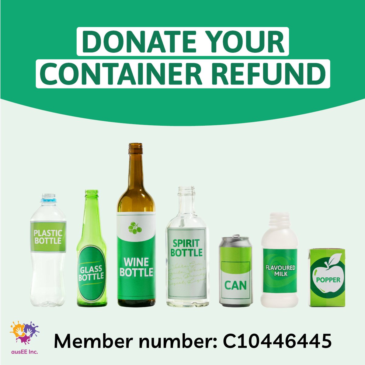 ausEEorg's tweet photo. 🌏 Today is #WorldEnvironmentDay!
♻️ Live in QLD or WA? You can support ausEE by donating your 10c container refunds through #ContainersforChange!
Every container you recycle helps the environment and our fundraising.
Quote member number C10446445 at your nearest refund point! https://t.co/6Bf4BqE35U