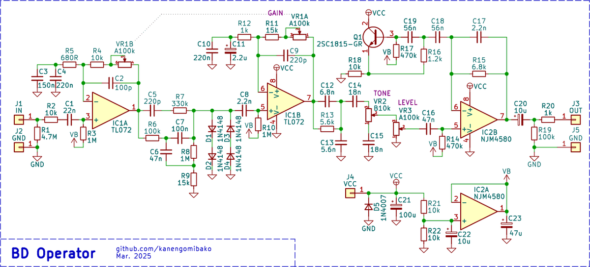 Agfrant002's tweet photo. recently i finished building BD2 with opamp based on @kanengomibako schrmatic,  this pedal have a lot of gain than othe overdrive pedal i have created, maybe the most loud i can say https://t.co/CeKOx7C1Lr