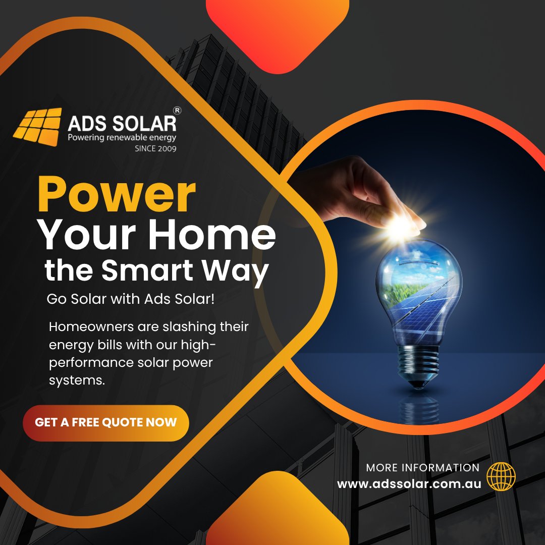 ADSSolar's tweet image. 🌞 Power Your Home the Smart Way – Go Solar with Ads Solar!
Sydney homeowners are slashing their energy bills with our high-performance solar power systems.

adssolar.com.au

#SolarPowerSystemForHome #AdsSolar #SydneySolar #HomeEnergySolutions #CleanEnergySydney