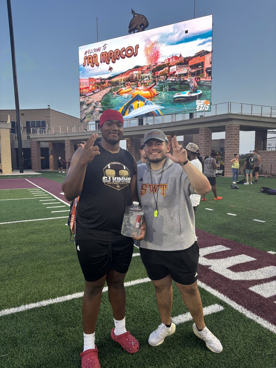 Joshua Austin β26 (@joshuaaustin56) on Twitter photo Had a great time hanging out with <a href="/CoachShoeOL/">Jordan Shoemaker</a> and <a href="/andrewcobus/">Coach Cobus</a> Thank you for the <a href="/TXSTATEFOOTBALL/">Texas State Football</a> camp invite. Enjoyed the teaching and competition. #TakeBackTexas
<a href="/WeissFootball/">Weiss Football</a>
<a href="/Coach_Hill2/">Malcolm Hill</a> <a href="/floresjosue/">πΎπ€πππ π
π€π¨πͺπ ππ‘π€π§ππ¨πΊ</a> <a href="/9ine0Elite/">NINE 0 ELITE TRAINING ACADEMY</a> <a href="/dfwprepsports/">dfwprepsports</a>
#RecruitWeiss l #ADifferentBreed Had a great time hanging out with <a href="/CoachShoeOL/">Jordan Shoemaker</a> and <a href="/andrewcobus/">Coach Cobus</a> Thank you for the <a href="/TXSTATEFOOTBALL/">Texas State Football</a> camp invite. Enjoyed the teaching and competition. #TakeBackTexas
<a href="/WeissFootball/">Weiss Football</a>
<a href="/Coach_Hill2/">Malcolm Hill</a> <a href="/floresjosue/">πΎπ€πππ π
π€π¨πͺπ ππ‘π€π§ππ¨πΊ</a> <a href="/9ine0Elite/">NINE 0 ELITE TRAINING ACADEMY</a> <a href="/dfwprepsports/">dfwprepsports</a>
#RecruitWeiss l #ADifferentBreed