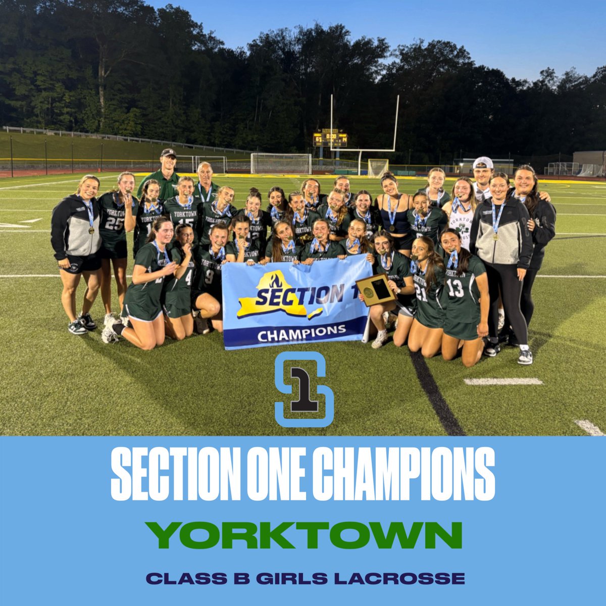Yorktown defeats Horace Greeley, 14-6, in the Class B Girls Lacrosse Championship.