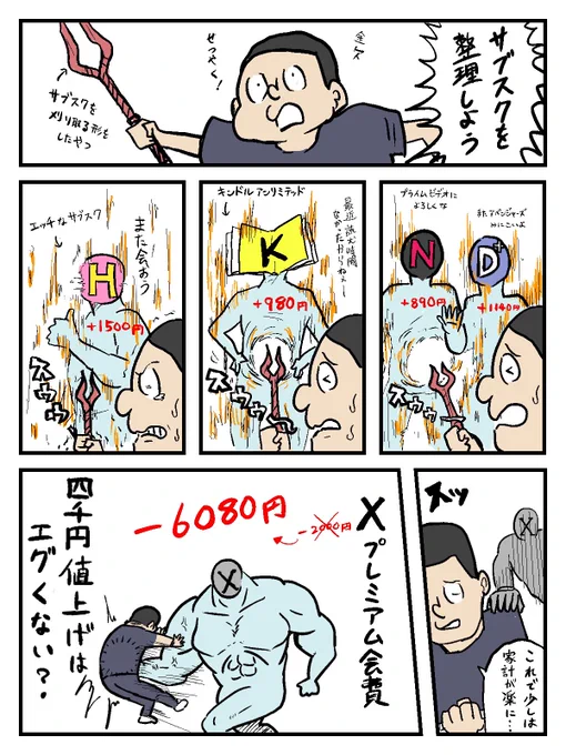 サブスク断捨離漫画 
