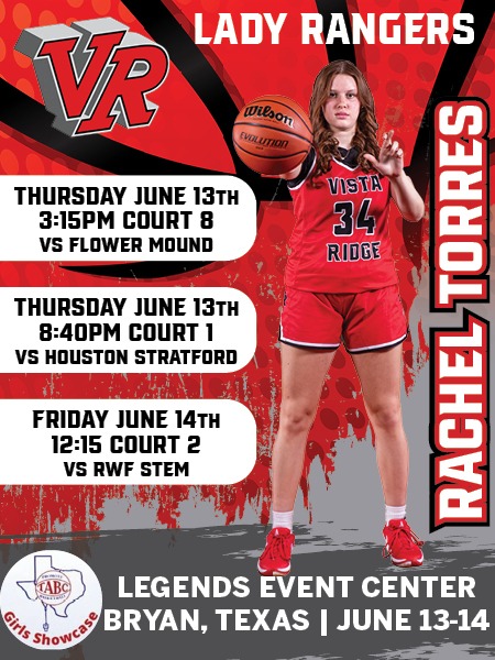 Rachel Torres (@rtorres2027) on Twitter photo Excited to share my schedule for the upcoming TABC event in Bryan, TX (June 13-14)!
Ready to compete and represent <a href="/LadyRangerBball/">Vista Ridge Bball</a> on a big stage! <a href="/Tabchoops/">𝙏𝘼𝘽𝘾🏀📋</a> <a href="/thshoopz_CTX/">Texas Hoop Society - Central Texas</a> <a href="/thshoopz/">THS</a> #ClassOf2027 Excited to share my schedule for the upcoming TABC event in Bryan, TX (June 13-14)!
Ready to compete and represent <a href="/LadyRangerBball/">Vista Ridge Bball</a> on a big stage! <a href="/Tabchoops/">𝙏𝘼𝘽𝘾🏀📋</a> <a href="/thshoopz_CTX/">Texas Hoop Society - Central Texas</a> <a href="/thshoopz/">THS</a> #ClassOf2027