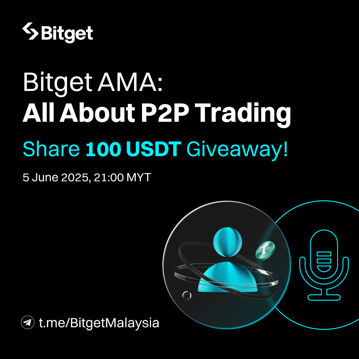 Bitget AMA: Mastering P2P Trading with MYR ⭐ ❔ Curious how to buy or sell  crypto directly with Ringgit Malaysia (MYR)? ❔ Want to learn how Bitget P2P  works and how you