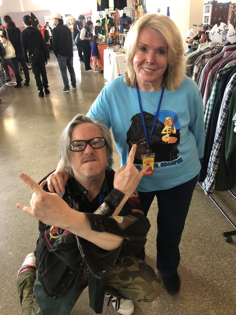 The sweet Linda Miller (KING KONG ESCAPES) and me from <a href="/KaijuBK/">KaijuBrooklyn</a> last weekend!