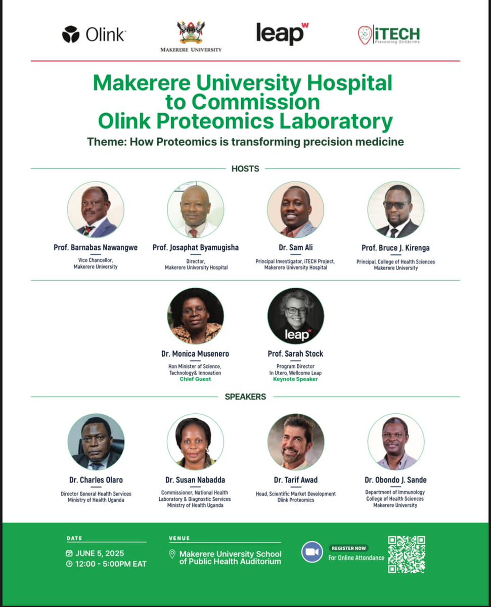 🌍 Join Us Online!
We’re excited to invite you to the official launch of East Africa’s first Olink Proteomics Laboratory. 

📅 Thursday, 5th June 2025
🕒 2:00 – 5:00 PM (EAT)
📍 Live on Zoom

🎥Register now to attend virtually:
🔗 zoom.us/webinar/regist…