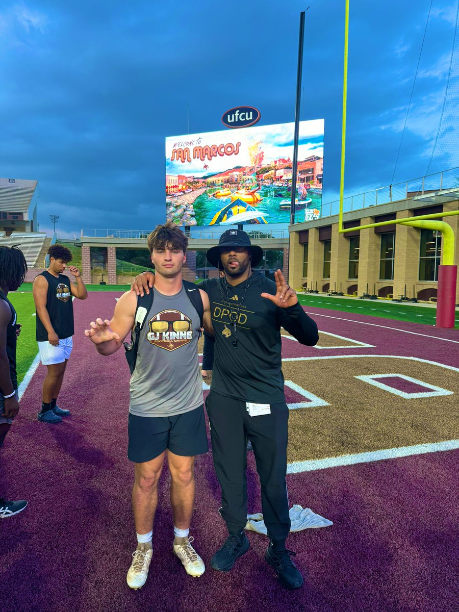 Brady Baden (@bradybaden_fb) on Twitter photo Thank you <a href="/TXSTATEFOOTBALL/">Texas State Football</a> and <a href="/Marshall_Reggie/">Coach Reggie</a> for inviting me and allowing to come out and learn from a talented coaching staff. ❤️
<a href="/PrepRedzoneLA/">Prep Redzone Louisiana</a> <a href="/RecruitLouisian/">Recruit Louisiana™️</a> <a href="/CoachCharles19/">Coach Justin Charles</a> <a href="/GJKinne/">GJ Kinne</a> <a href="/26Int_Hit/">Dexter McCoil Sr</a> <a href="/_CoachGregg/">Matthew Gregg</a> <a href="/CoachMikeOG/">Mike O’Guin</a> <a href="/247recruiting/">247Sports Recruiting</a> @On3Recruits <a href="/GridironFootbal/">Gridiron Football®</a> Thank you <a href="/TXSTATEFOOTBALL/">Texas State Football</a> and <a href="/Marshall_Reggie/">Coach Reggie</a> for inviting me and allowing to come out and learn from a talented coaching staff. ❤️
<a href="/PrepRedzoneLA/">Prep Redzone Louisiana</a> <a href="/RecruitLouisian/">Recruit Louisiana™️</a> <a href="/CoachCharles19/">Coach Justin Charles</a> <a href="/GJKinne/">GJ Kinne</a> <a href="/26Int_Hit/">Dexter McCoil Sr</a> <a href="/_CoachGregg/">Matthew Gregg</a> <a href="/CoachMikeOG/">Mike O’Guin</a> <a href="/247recruiting/">247Sports Recruiting</a> @On3Recruits <a href="/GridironFootbal/">Gridiron Football®</a>