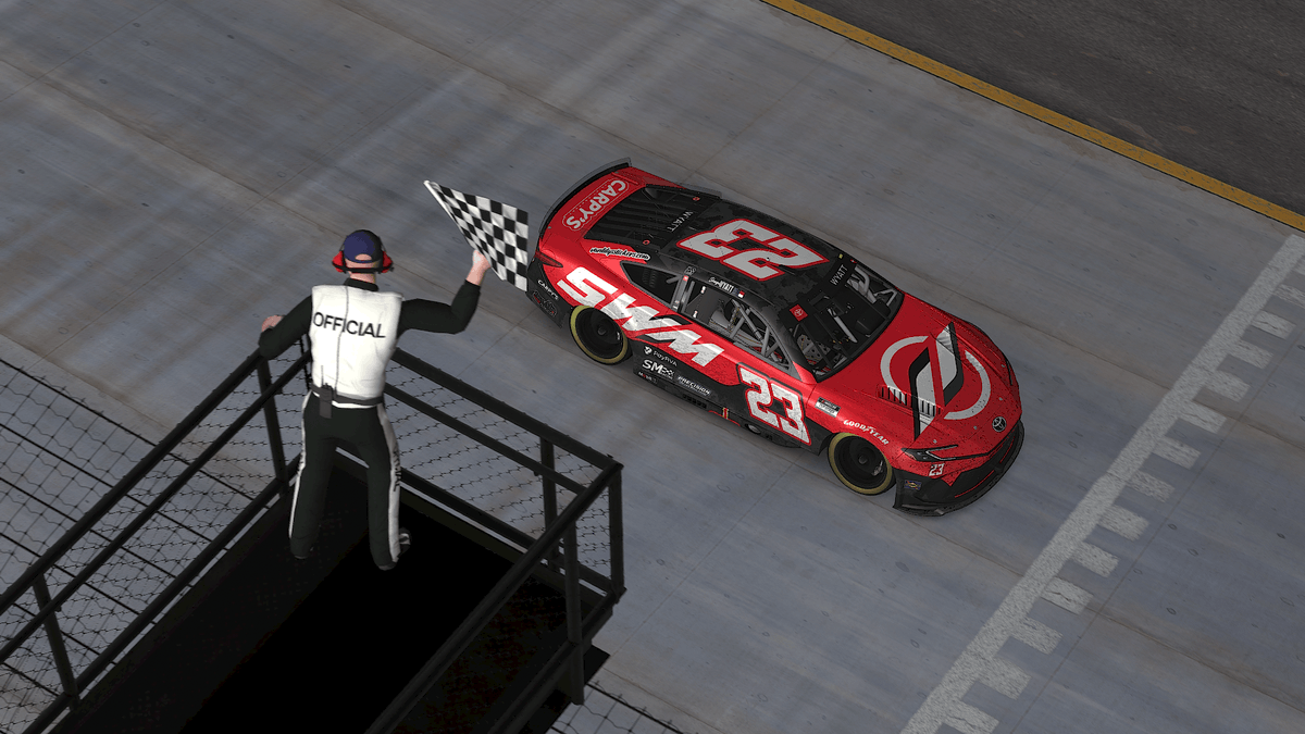 Shayne Wyatt (@shaynewyatt4) on Twitter photo P2 at the virtual Nashville Superspeedway in the Moonshiners Racing League. Shoutout to <a href="/SimWrapMarket/">SimWrapMarket.com</a>, <a href="/DIGeSports/">DIG eSports</a> and Precision Speed Solutions for the continued support.
Onto Michigan! P2 at the virtual Nashville Superspeedway in the Moonshiners Racing League. Shoutout to <a href="/SimWrapMarket/">SimWrapMarket.com</a>, <a href="/DIGeSports/">DIG eSports</a> and Precision Speed Solutions for the continued support.
Onto Michigan!