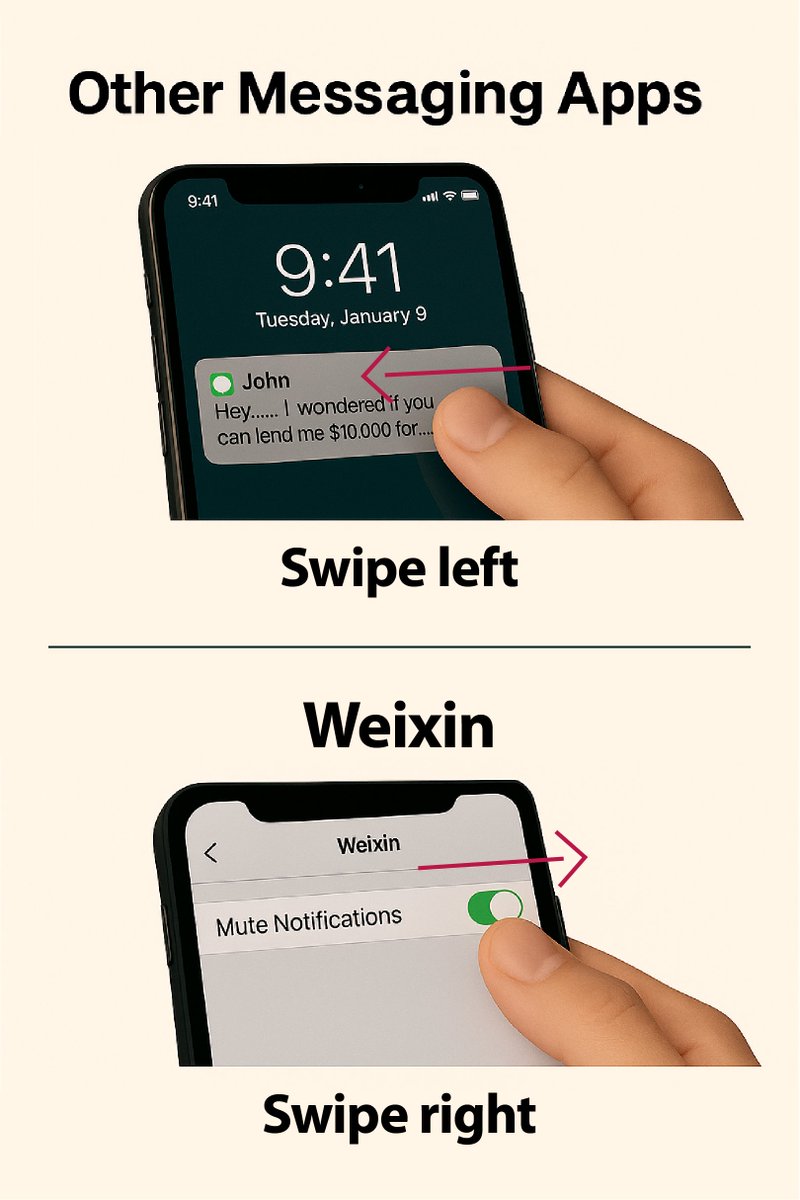 Someone asks to borrow money. I belike: Avoidance is a social skill.

#MuteNotification #Weixin #WeChat