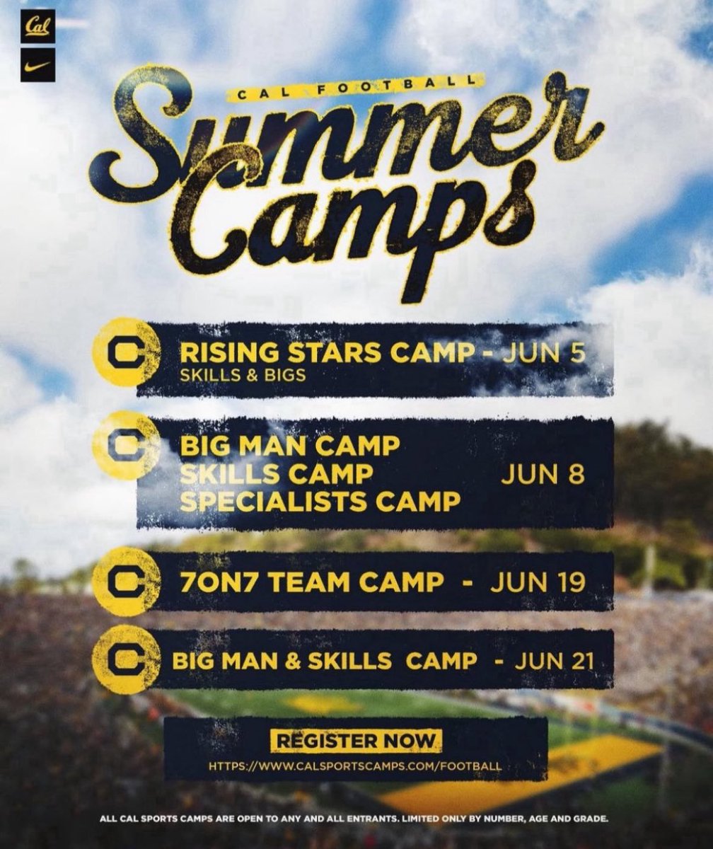 Lamar Ellis (@lamar_ellis1) on Twitter photo I will Be at the Cal Football camp this Thursday June 5th. I'm Ready to Work and showcase my abilities in front of the Cal Football Staff!
<a href="/NickRolovich/">Nick Rolovich</a> <a href="/AllenBrown_4/">Coach AB</a>
<a href="/Coach_MikeBruno/">Michael Bruno</a> <a href="/BenjiPalu_Cal/">Benji Palu</a>
<a href="/CalFootball/">Cal Football</a> I will Be at the Cal Football camp this Thursday June 5th. I'm Ready to Work and showcase my abilities in front of the Cal Football Staff!
<a href="/NickRolovich/">Nick Rolovich</a> <a href="/AllenBrown_4/">Coach AB</a>
<a href="/Coach_MikeBruno/">Michael Bruno</a> <a href="/BenjiPalu_Cal/">Benji Palu</a>
<a href="/CalFootball/">Cal Football</a>