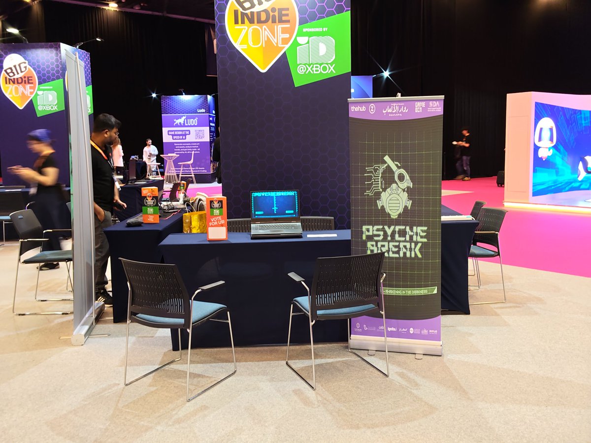 EntropymindsS's tweet photo. Had an amazing time yesterday at #PGCDubai, showcasing Psyche Break at the Game Expo! 🎮
Great meeting passionate creators & getting valuable feedback.
We’re back again today — come say hi! 👋
#GameExpoDubai #EntropyMinds #PsycheBreak #IndieGameDev https://t.co/TAqV9Dfoe7