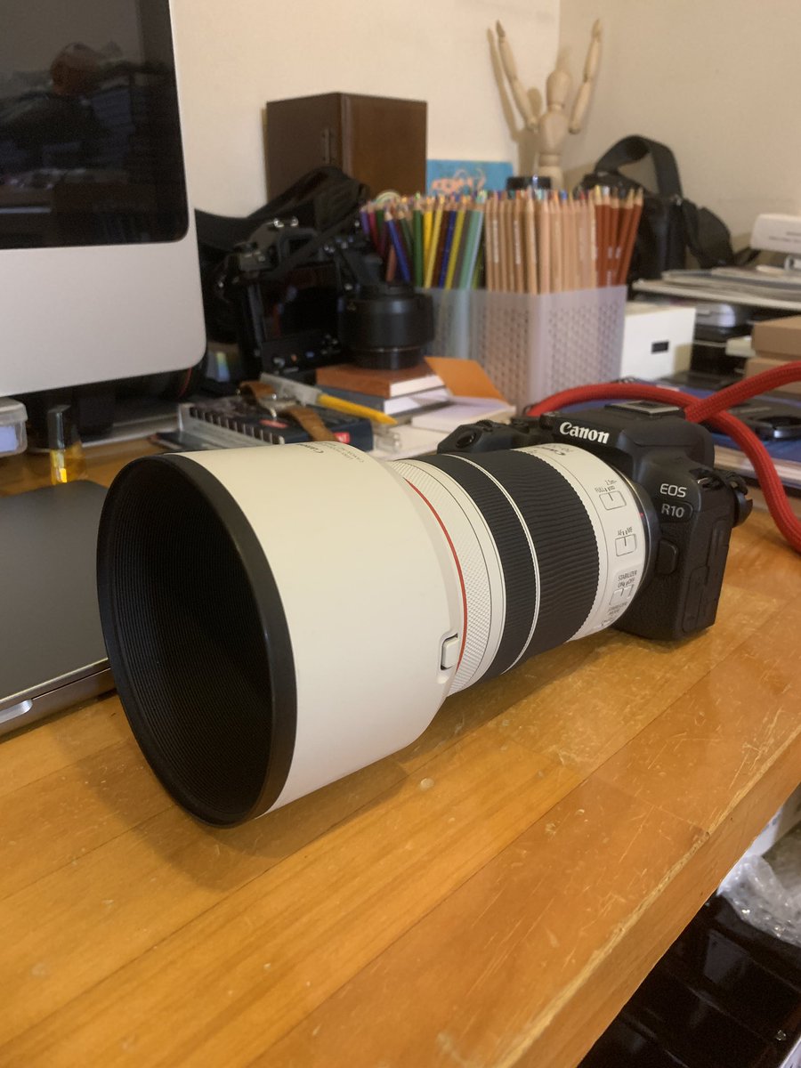 risaairkuro's tweet image. RF70-200f4L御出座！このレンズが使いたくてRFマウントにまで手を出させた張本人、罪なやつです
#お散歩レンズ #RF70-200f4L #白レンズ #RFマウント #CanonLレンズ #ズームレンズ #Canonミラーレス #CanonR10 #罪なやつ #張本人