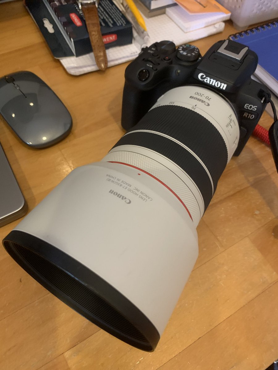 risaairkuro's tweet image. RF70-200f4L御出座！このレンズが使いたくてRFマウントにまで手を出させた張本人、罪なやつです
#お散歩レンズ #RF70-200f4L #白レンズ #RFマウント #CanonLレンズ #ズームレンズ #Canonミラーレス #CanonR10 #罪なやつ #張本人