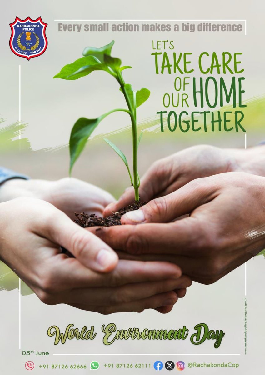 #TodaysThemePoster

🌱 #Letstakecareofourhometogether🌍

#WorldEnvironmentDay2025