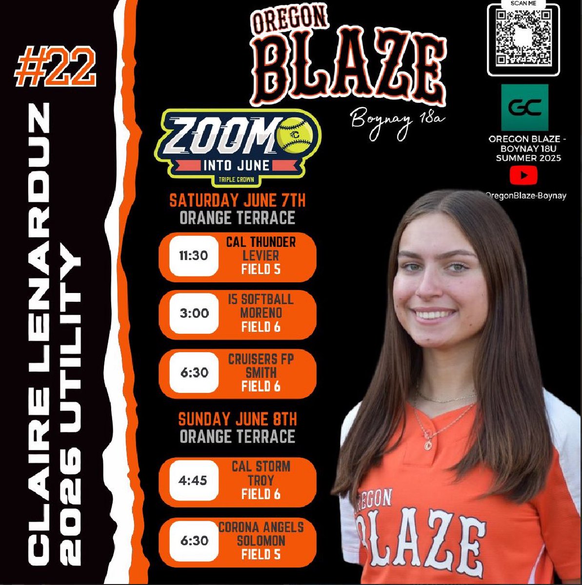 Claireduzzi2026's tweet photo. @coachjell Would love to have you at our games Coach! https://t.co/8HfzmK94pS