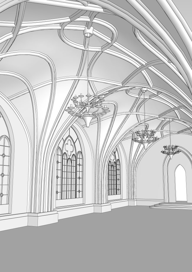 3D 성, 궁전의 복도 Corridor castle, palace (한정무료 limited free) by Telmonine 
assets.clip-studio.com/ko-kr/detail?i… #clipstudio