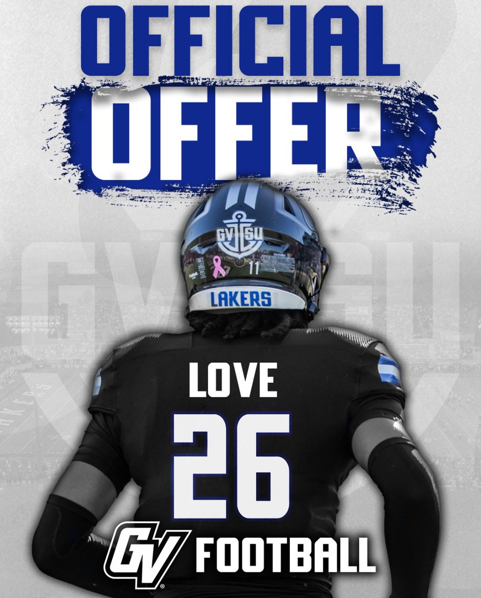 Blessed to receive yet another offer from GVSU!! 
#GoAnchors

<a href="/CoachWooster/">Scott Wooster</a> <a href="/CoachMacCarruth/">🏈Coach Mac🏆</a> <a href="/CoachStuddGV/">Coach Studd</a> <a href="/gvsufootball/">GVSU Football</a> <a href="/CoachKnollman/">Alex Knollman</a> <a href="/TheD_Zone/">The D Zone</a> <a href="/MIexposure/">Michigan exposure</a> <a href="/cwilliams2209/">Chad Williams</a>