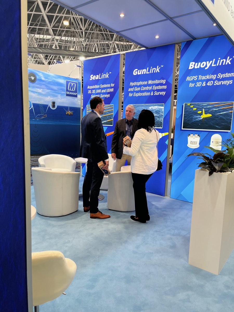 MindTechInc's tweet image. We had another excellent day Wednesday meeting new people and building great working relationships.  Thanks to everyone who stopped by our stand.  If you haven&apos;t come by to see us yet, make sure you do today!  Come see us at Stand 820.
#Seamap  #EAGE #BuoyLink #GunLink #SeaLink