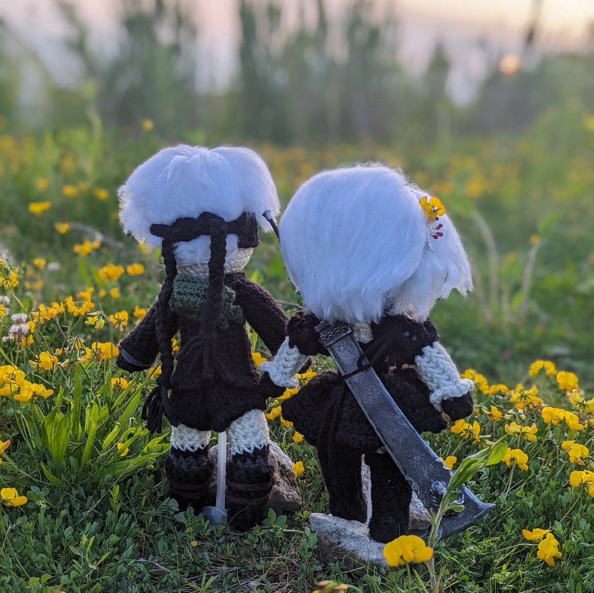 queeniridoci's tweet photo. "I never quite realized how beautiful this world is..." 
Thank you @yokotaro for creating such a thoughtful and inspiring masterpiece. 💕 #NieRAutomata #crochet #NieR https://t.co/OrLGFDmSX7