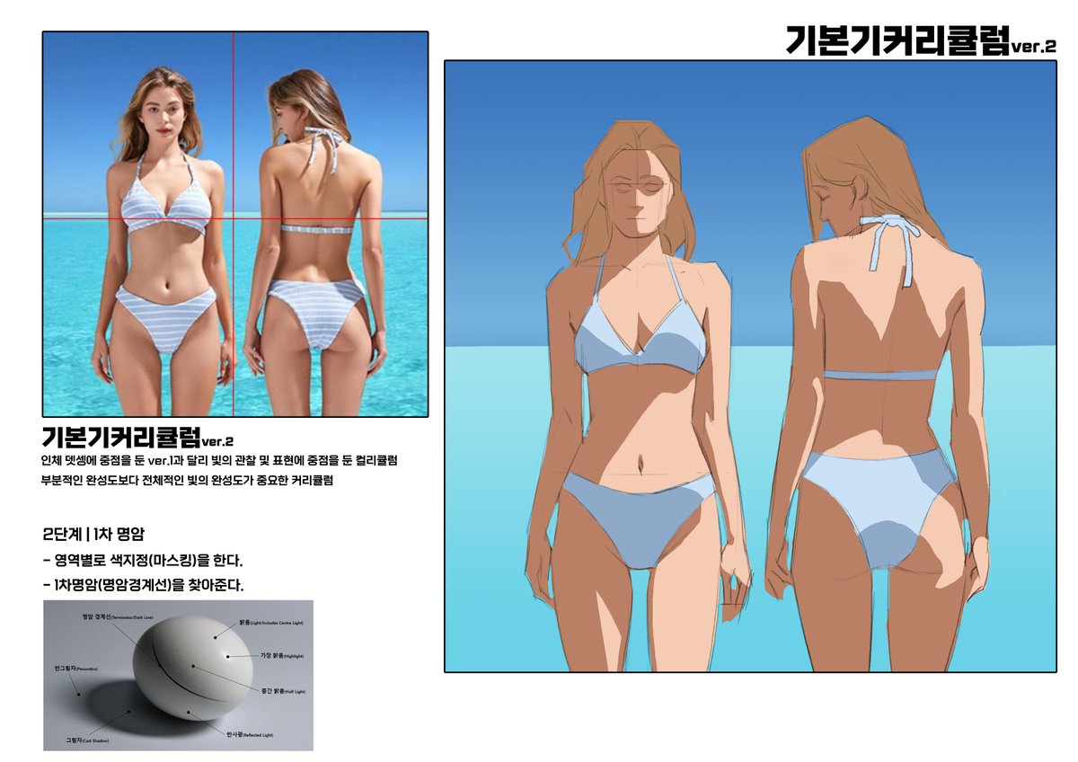 Hichiworks's tweet photo. 학원에서 학생들에게 꾸준히 가르치고있는 기본기 커리큘럼 내용입니다. 빛을 관찰하고 단계별로 표현하는 방식입니다. 꾸준히 연습해주면 관찰력과 표현력을 키울 수 있습니다🎨 https://t.co/bc4zrcnTAH