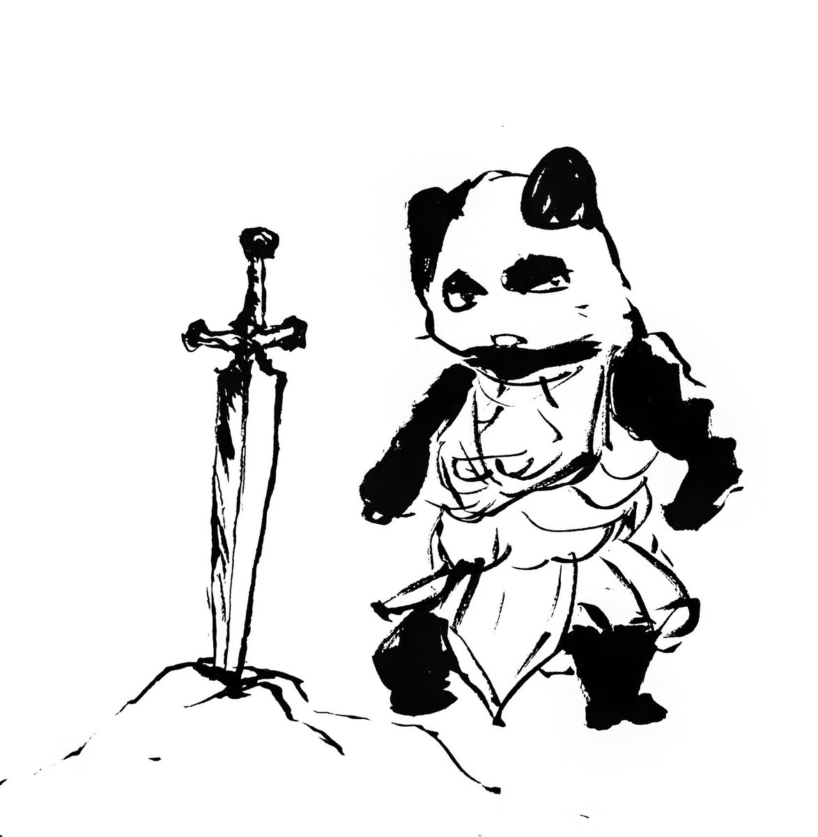 runinstarterry's tweet image. エ…エク？エックスエムエル？なんだそりゃ？…あぁあれか、抜けない剣のことか！

#イラスト #絵描きさんと繫がりたい #xml #エックスエムエル #エクスカリバー