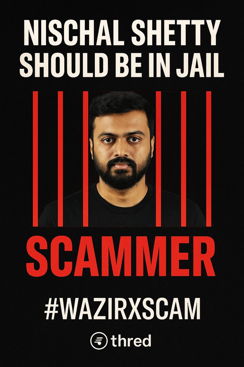 BirendraXGurung's tweet photo. 🧵 Thread: Why Nischal Shetty Should Be in Jail – The WazirX Fraud Unfolded
#WazirXScam #CryptoIndia #ArrestNischalShetty https://t.co/RTjHLKleXH