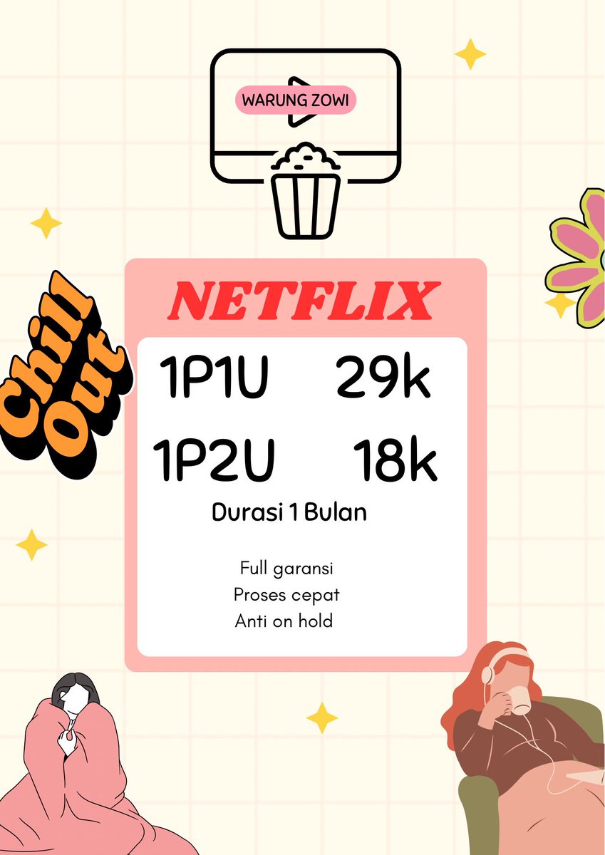 PROMO LONG WEEKEND NETFLIX 

Garansian sat set 
akun sung copas
Akun strong 💥

#zonauang