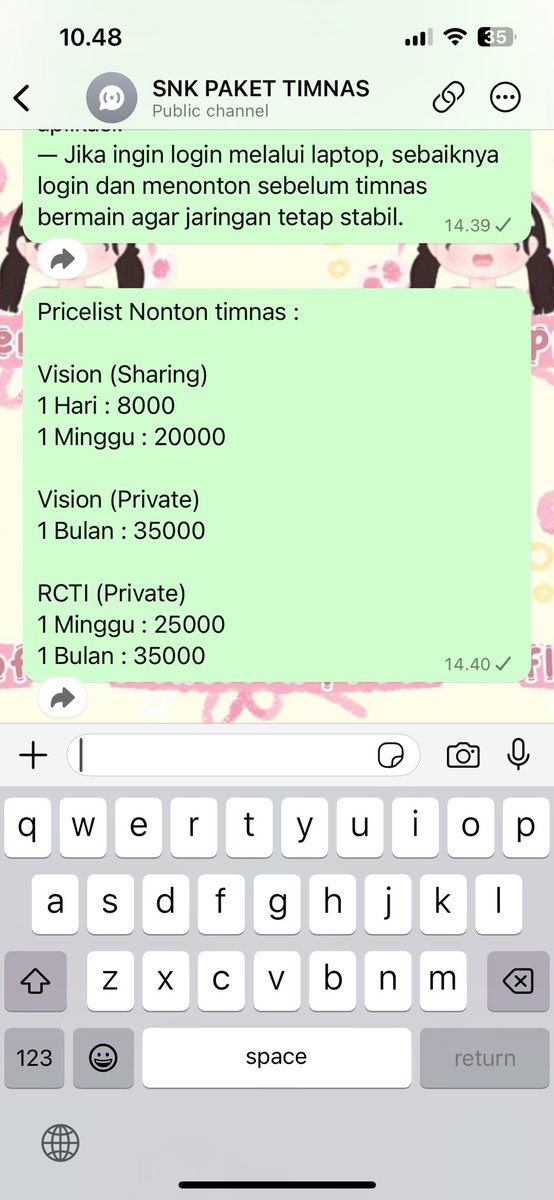 yang mau paket timnas tanpa iklan aku ada yaaa #zonauang