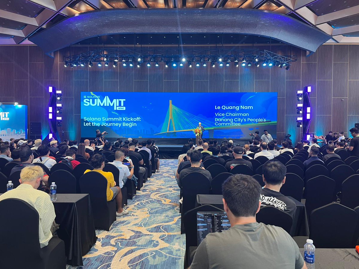 ccacc_hub's tweet photo. Thrilled to be at #SolanaSummit APAC 2025 in Da Nang!
The crowd’s buzzing with Web3 devs, founders, & visionaries—vibes are electric!
☕️ DM me if you’re here & wanna grab coffee!
@SolanaSummitOrg @SuperteamVN @superteam
#Ccacc #Web3 #DaNang #Solana #Blockchain https://t.co/MAgJ1Y1zh3