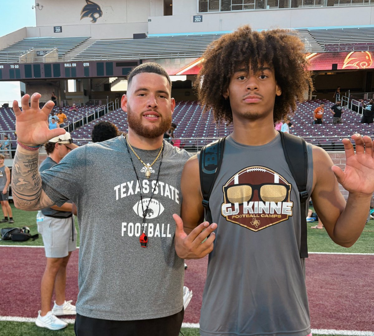 Jaaden Johnson (@jaadenjohnson) on Twitter photo Had a great time at <a href="/TXSTATEFOOTBALL/">Texas State Football</a> camp. Thanks to the coaches for the opportunity. Ready to get to work heading into my junior year. <a href="/CoachMart1nez/">Coach Randy Martinez</a> <a href="/TrustMyEyesO/">⭕️FFERTUNITY</a> <a href="/LDKep/">Landon Keopple</a> <a href="/BWells409/">Ben Wells</a> <a href="/coach9cg/">Clayton Guillory</a> <a href="/CCSRecruitingFB/">Cornerstone Football Recruiting</a> <a href="/Gas_Performance/">Gas Sports Performance</a> Had a great time at <a href="/TXSTATEFOOTBALL/">Texas State Football</a> camp. Thanks to the coaches for the opportunity. Ready to get to work heading into my junior year. <a href="/CoachMart1nez/">Coach Randy Martinez</a> <a href="/TrustMyEyesO/">⭕️FFERTUNITY</a> <a href="/LDKep/">Landon Keopple</a> <a href="/BWells409/">Ben Wells</a> <a href="/coach9cg/">Clayton Guillory</a> <a href="/CCSRecruitingFB/">Cornerstone Football Recruiting</a> <a href="/Gas_Performance/">Gas Sports Performance</a>