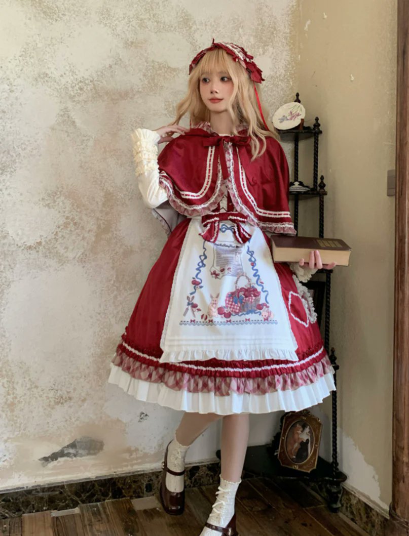 ronron 中国ロリィタ ジャンパースカート＆ヘッドドレス RonRon