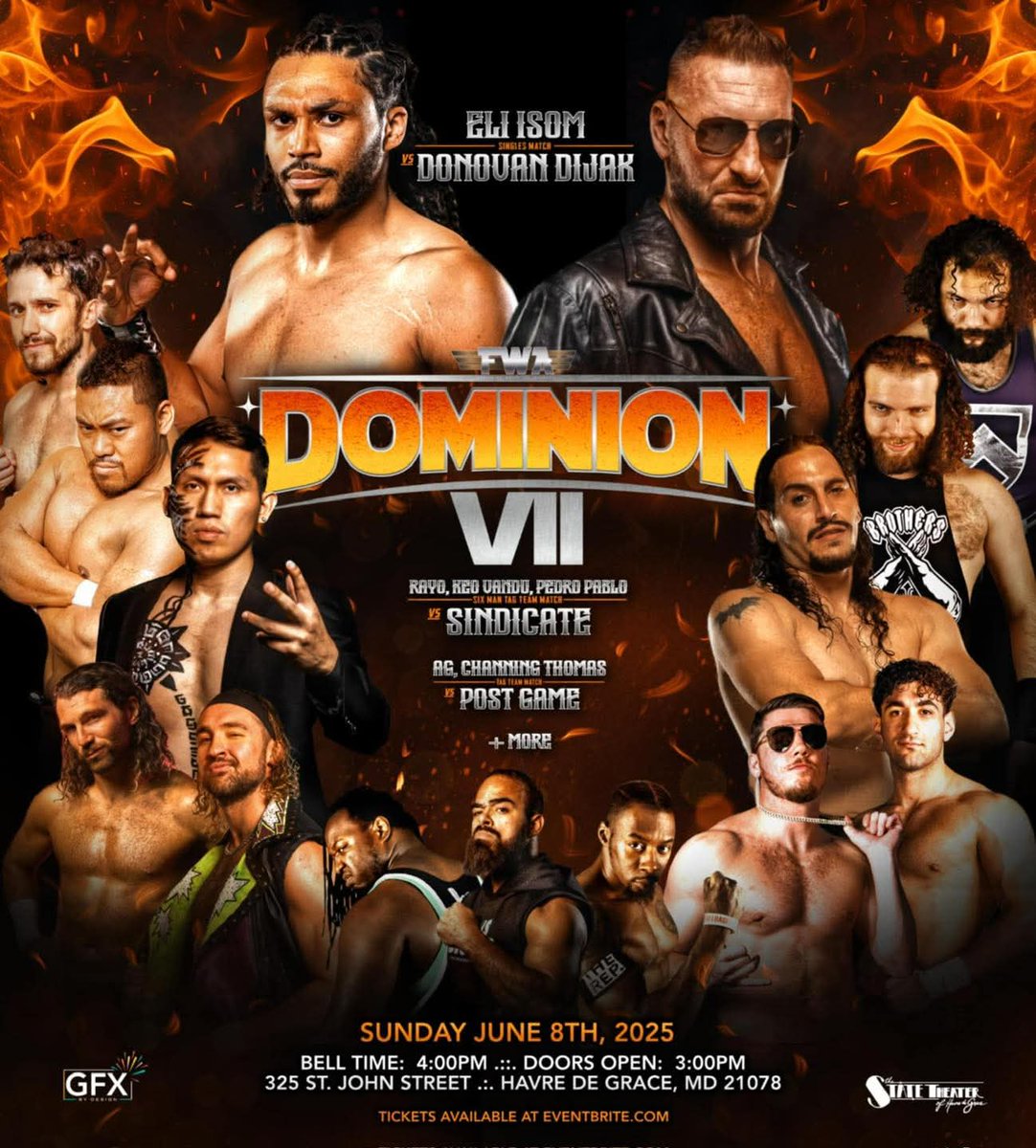 Join me SUNDAY!

Federated Wrestling Alliance in Havre de Grace, MD!