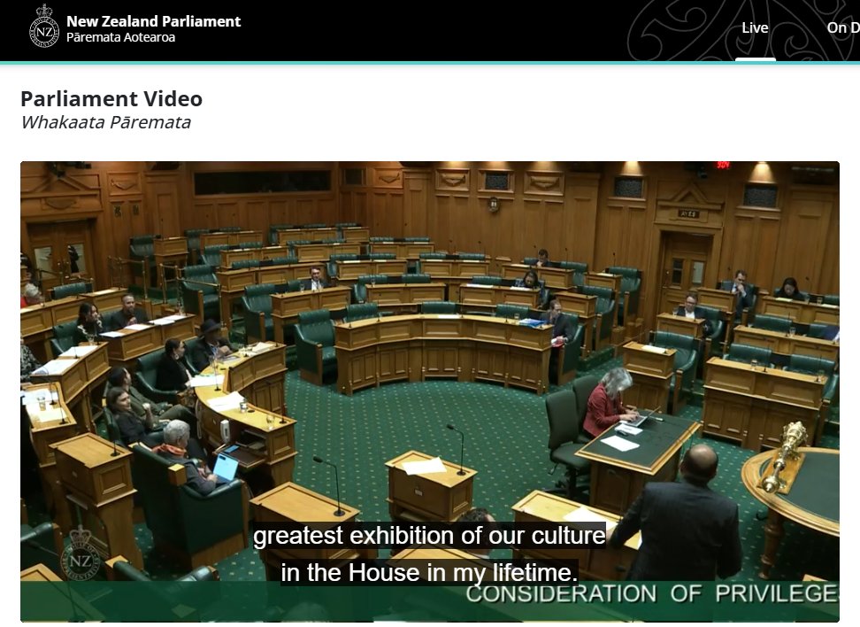 #TODAY
MP Hon. Willie Jackson, "I want to congratulate Te Paati Maaori, Mr. Speaker, for the greatest exhibition of our culture in the house in my lifetime." #HakaSuspensionDebate
▶️Watch here: videos.parliament.nz