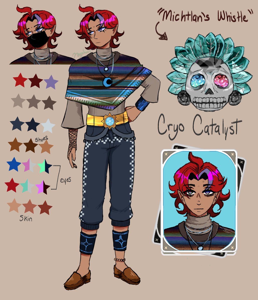 cerunagi's tweet photo. Genshin oc that I still have to fix his clothing but whatever #ceruskull_n he’s the one I’ll be drawing with Wanderer/Scara so https://t.co/cTYJ8ZVt8O