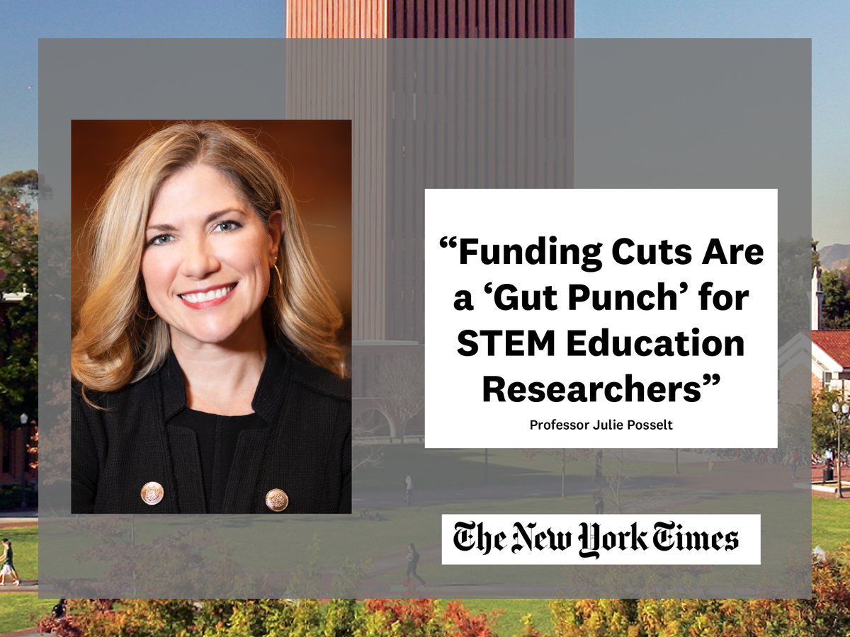 USCPullias's tweet image. “It’s about the association of educational research with interests and values that are at odds with the administration’s priorities,” said Professor Julie Posselt in this new, insightful article “Funding Cuts are a ‘Gut Punch’ for STEM Education Researchers.” Read the full piece…