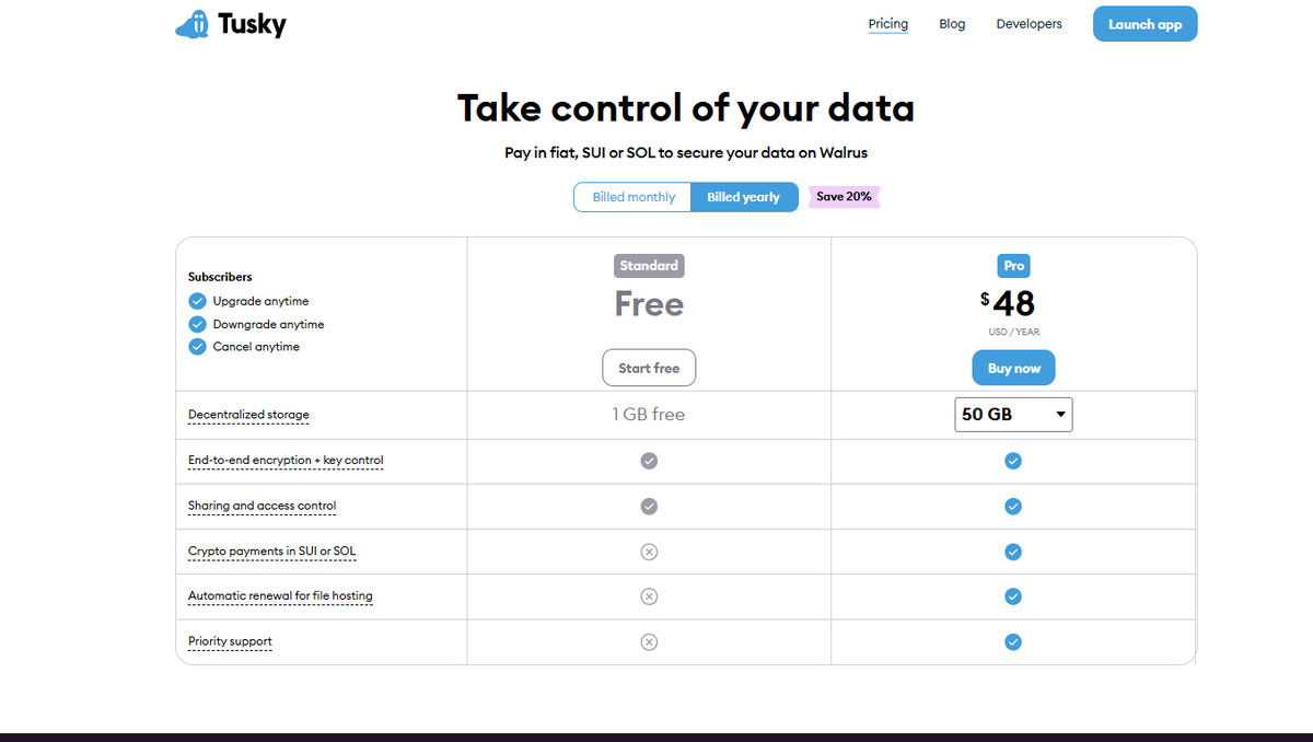 under30bnb's tweet photo. GÓC AIRDROP @TuskyTools @WalrusProtocol 
 
Dịch vụ lưu trữ dữ liệu Tusky – Tham gia sớm vào một dự án thay đổi cách lưu trữ dữ liệu. 

Anh em đã  thấy gần đây hệ @SuiNetwork airdriop chất lừ đúng ko??

Anh em đang tìm cơ hội airdrop từ một dự án chất lượng trên hệ sinh thái Sui, đồng thời có nhu cầu về dịch vụ lưu trữ dữ liệu, thì đừng bỏ qua Tusky!

1⃣ Vì sao nên lựa chọn Tusky?
Tusky là một DApp cung cấp dịch vụ lưu trữ dữ liệu phi tập trung xây dựng trên nền tảng Walrus.

➡️ Đây cũng là một minh chứng cụ thể cho việc Walrus đã gọi vốn thành công tới 140 triệu USD.

WALRUS phút cuối được Sui thông raise 140tr$, tương đương BERACHAIN, Layer1

Khi dùng Tusky, bạn có thể:

Lưu trữ dữ liệu an toàn, bảo mật và có thể truy cập ở bất kỳ đâu, tương tự như Google Drive hay Dropbox.
Kết hợp lưu trữ với các ứng dụng Web3 như NFT, token,…

Chia sẻ file với quyền truy cập được kiểm soát chặt chẽ. Ví dụ: chỉ những ai sở hữu NFT riêng biệt mới có thể mở được file chia sẻ.

Cơ hội nhận airdrop khi dự án phát hành token chính thức. Cơ hội token $SEAL 

Dự án đã thiết lập quan hệ đối tác với Walrus và Plume – hai dự án đang rất được chú ý trong thời gian gần đây.

2⃣ Cách để tham gia và kích hoạt

Bạn có thể bắt đầu sử dụng Tusky bằng cách kết nối ví tại:
👉 https://t.co/ed4GZvaFXs

Có hai gói dịch vụ:

 Miễn phí: 1 GB

 Trả phí: từ 50 GB đến 1 TB, chi phí từ  5 USD theo tháng  đến 48USD mỗi năm.

👉 Hỗ trợ thanh toán hàng tháng và chấp nhận SOL, SUI, USDC.

Để tăng khả năng nhận airdrop, bạn nên cân nhắc đăng ký gói trả phí để ủng hộ dự án trong giai đoạn đầu.

Sau khi đăng ký, đừng quên tải file lên để bắt đầu sử dụng dịch vụ lưu trữ. 

Sau khi mua, bạn hãy upload hình ảnh , video và tài liệu lên vautl mỗi ngày nhé, 
Mỗi upload sẽ là 1 tx bên walruscan và là 1 giao dịch, như active onchain vậy. 

3⃣ Một vài điểm cần lưu ý

Mặc dù chi phí của Tusky khá hợp lý, nhưng nếu so với Google Drive (100 GB chỉ 360k VNĐ/năm), thì giá của Tusky vẫn còn cao hơn.

Role Early Supporter đã kết thúc vào ngày 27/3, và hiện tại dự án chưa xác nhận có airdrop cho nhóm này hay không.
(Hiện tại chỉ có xác nhận 15k ví được xác nhận role discord. và hiện tại ko cấp thêm) 

Những ai đã mua sớm đã được cấp role, theo một thông tin từ dự án, có role sẽ được tham gia testnet #SEAL gần đây dc nhắc đến khá nhiều. 

➡️ Hiện tại, số lượng người tham gia trả phí vẫn chưa nhiều – một phần vì Tusky là một DApp chuyên dụng chứ không phải là nền tảng Layer như Sui hay Walrus.

Nên anh em cân nhắc có thể làm gói free nhé, nếu dữ giả có thể mua gói cao hơn, 

Dev team đã có xác nhận là cuối năm sẽ có token dự án, mình nghĩ đó có thể là $SEAL gần đây sếp tổng @EmanAbio shill khá nhiều, 

Bài sau mình nói về ví https://t.co/XL5J30IbXb mới gộp chung với ví Suiwallet để thành ví @SlushWallet 
Rất có khả năng là có token, và airdrop cho anh em đã dùng ví và dùng ứng dụng getstashed trước kia. vì sếp đã shill token rồi đó, 

Chúc anh em may mắn và kiếm thật nhiều kèo ngon. 
------
#SUI #Airdrops #tusky #SEAL