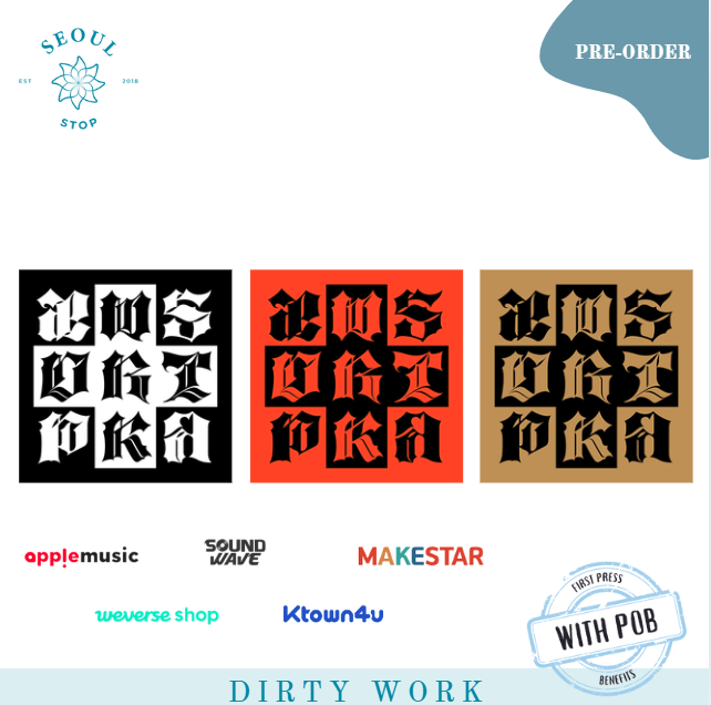 PH GO | #SeoulStopGO | WTS LFB

AESPA - SINGLE 'DIRTY WORK' ALBUM

690 - dirty worker
860 - dirty worker ktown4u/makestar
960 - dirty worker weverse shop/soundwave/apple music
590 - dirty code
1140 - dirty case

DEADLINE OF PAYMENT:
50% DOWN PAYMENT - June 23
REMAINING BALANCE -