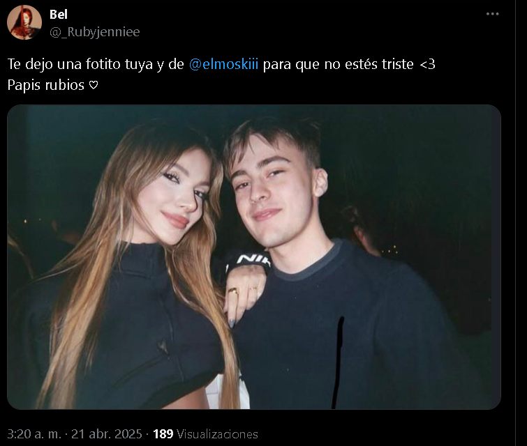 Agustttinn's tweet photo. @_Rubyjenniee @FansdeNikiyBel Ya veo. https://t.co/Te0DpoLB79