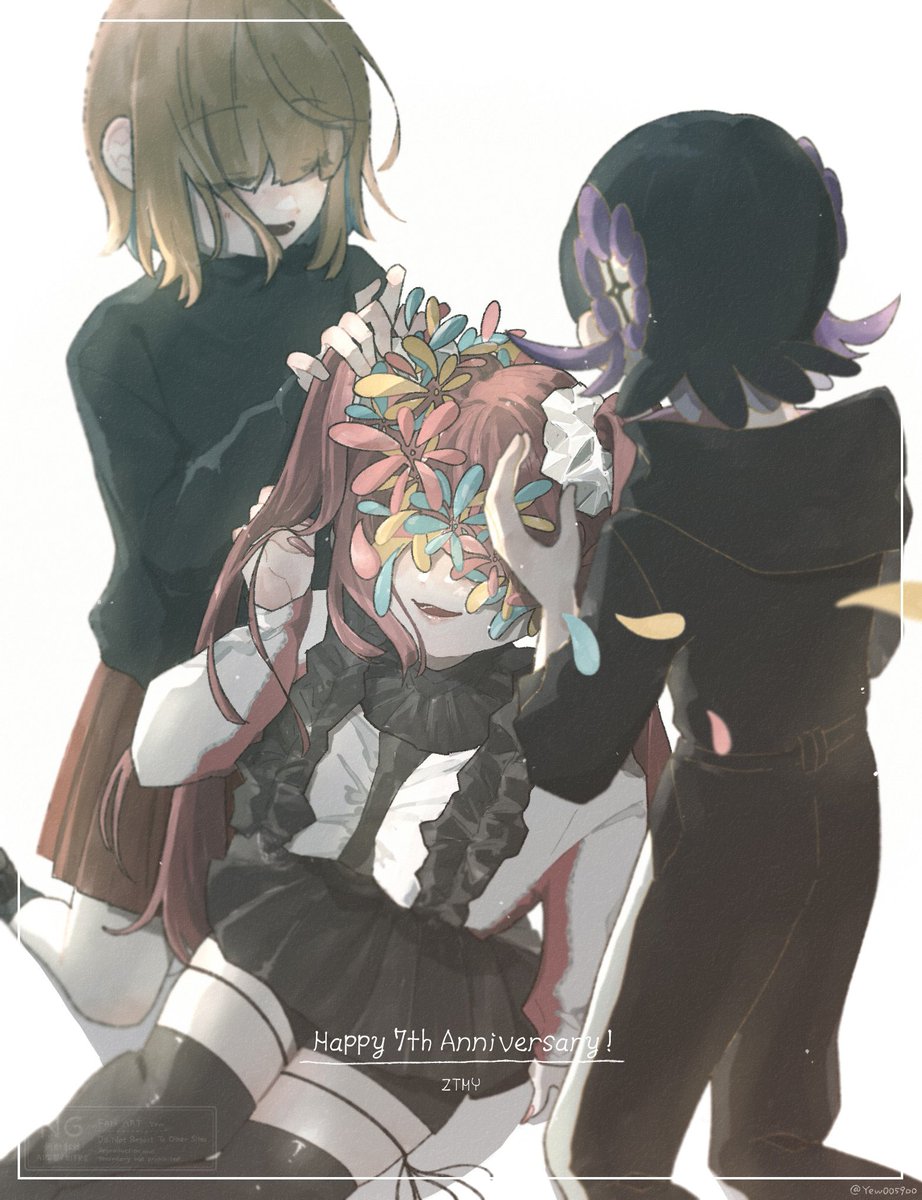7周年おめでとうございます!
#ずとまよファンアート 
#Waboku_FA #革蝉_Fanart