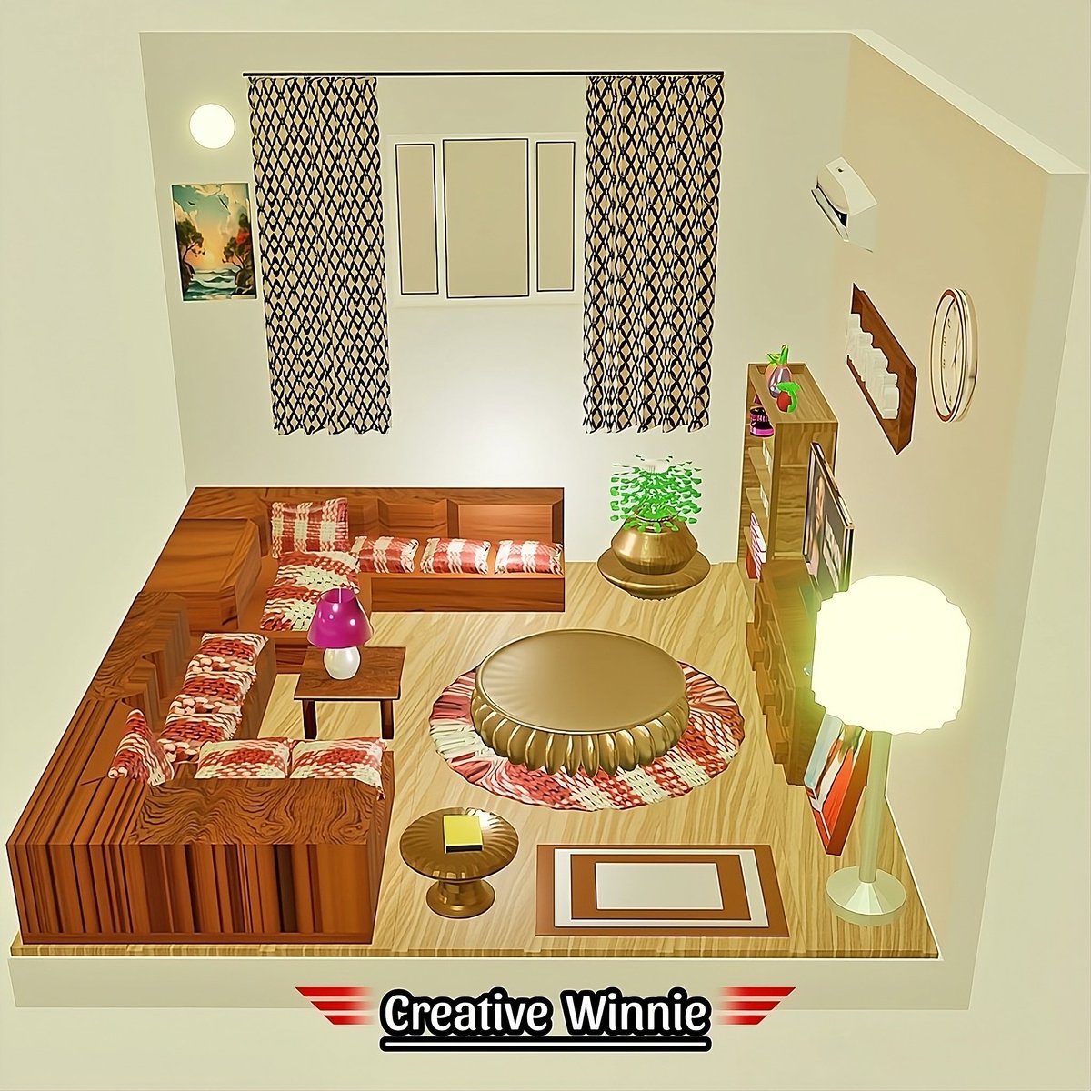 𝗠𝗬 𝗥𝗘𝗔𝗟𝗜𝗦𝗧𝗜𝗖 𝟯𝗗 𝗣𝗔𝗥𝗟𝗢𝗨𝗥 

Designing this 3D parlour was a deeply fulfilling experience! 
Every detail, every texture and positioning of items reflects the patience invested in this work. 
This is a reminder that growth shows up when you stay committed.

#3D