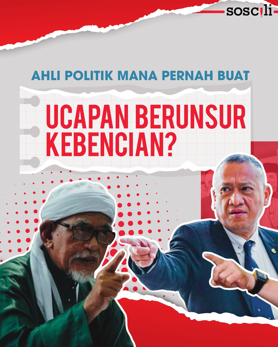 Ahli politik kita memang suka ‘bergaduh’, tapi bila sebenarnya diorang melampaui batas dan jadi ucapan kebencian? 

Kami ada buat checklist untuk ni. Jom tengok siapa yang kantoi!

(1/8)
