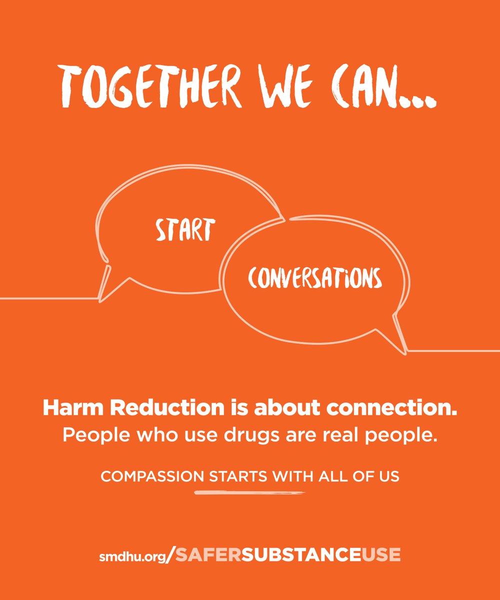 Together We Can - Reduce Harm!  Tips for Safer Substance Use:  carry naloxone, use only one drug at a time, use with someone you trust, start low and go slow, and know the source of your drugs.