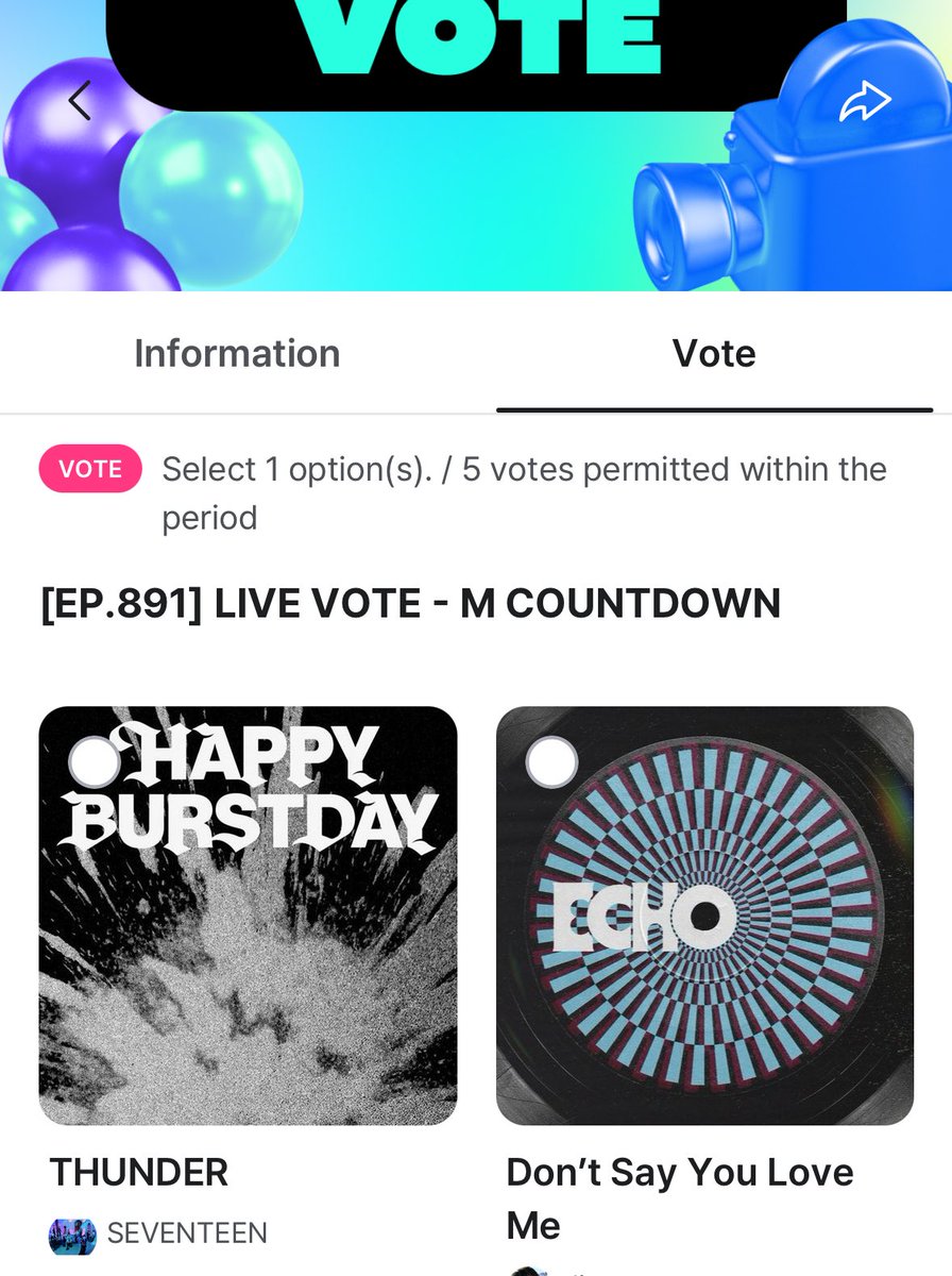 VOTE JIN ON M COUNTDOWN LIVE VOTING

DROP 5x PER ACC

mnetplus.onelink.me/TRa8/25daj137?…