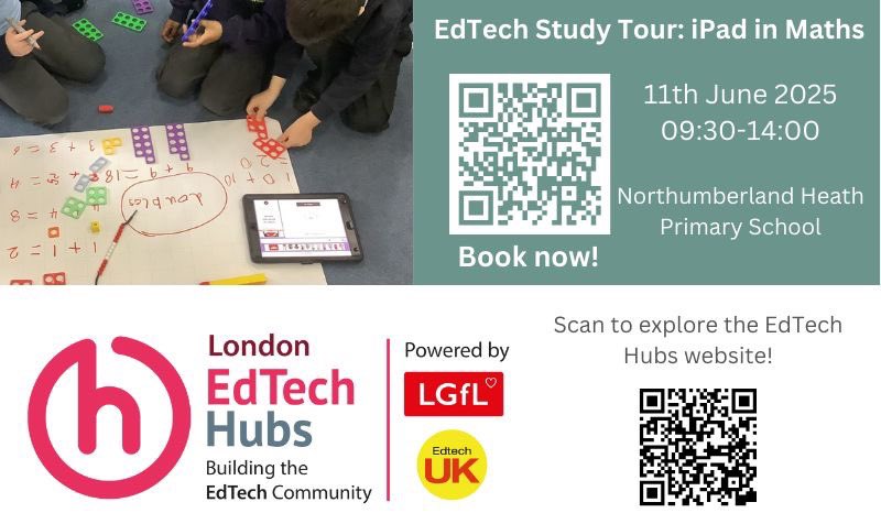 There is still time to sign up to this free event!

Come along and see our UDL and AI approach to enhancing Maths. A great opportunity to meet <a href="/MagmaMath/">Magma Math</a> and have a hands-on demo too. 

🗓️11th June
Book your place ➡️ booking.lgfl.net/book/add/p/169

<a href="/LGfL/">LGfL♥️</a>