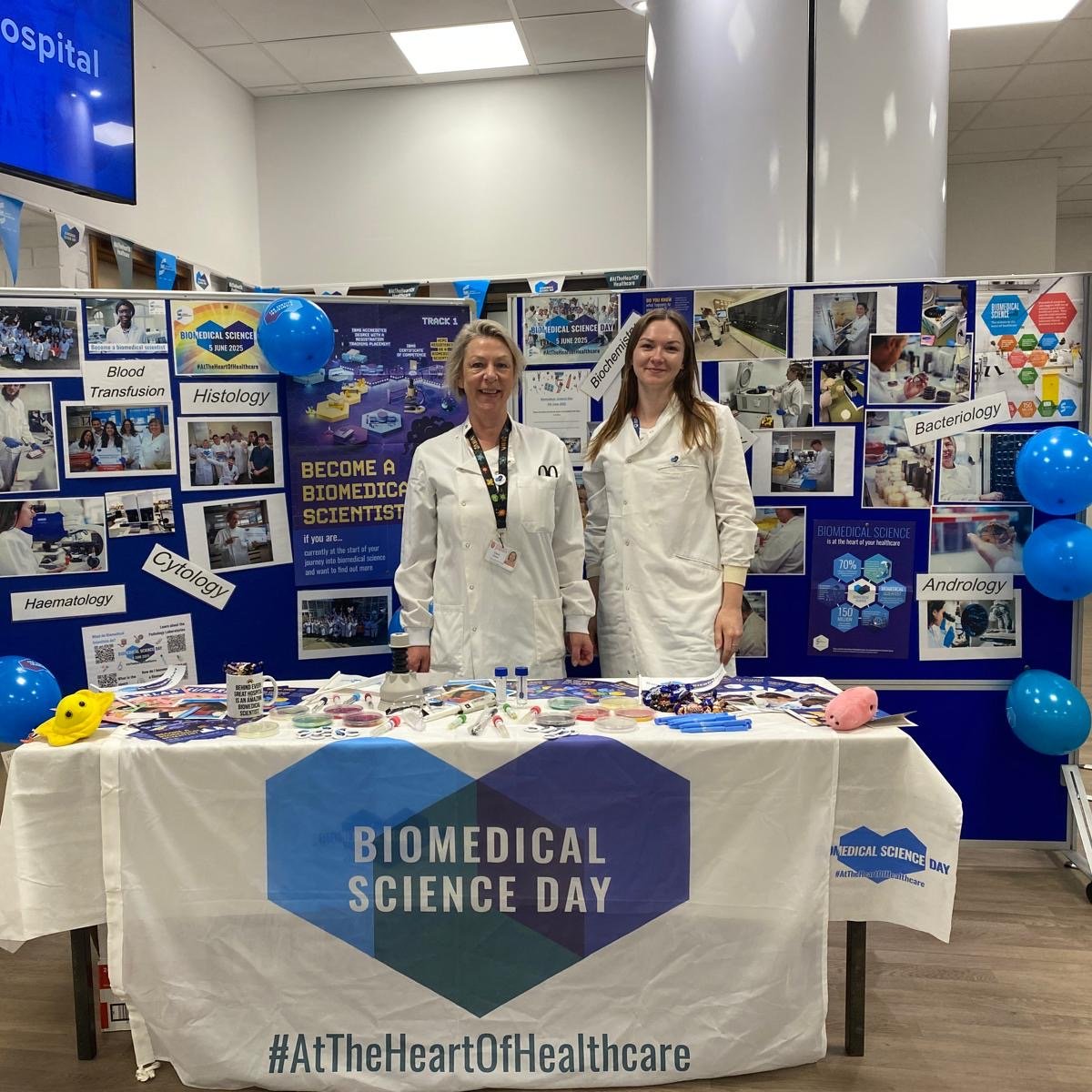Come along and meet our Biomedical Scientists today (5/6/25) to find out more about their roles and vital work in HCJ. 

Our team will be in the Parade Entrance of the General Hosp between 09:30 - 16:30. 

#AtTheHeartOfHealthCare #BiomedicalScienceDay2025