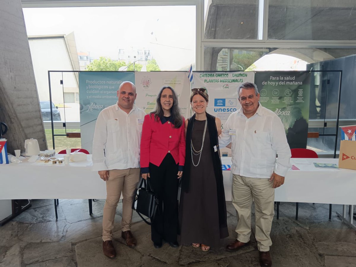 On the 2nd anniversary of Cuba’s creation of the first UNESCO Chair on Medicinal Plants in Latin America &amp; the Caribbean, our Delegation’s stand was inaugurated at UNESCO HQ during LAC Week. Grateful to <a href="/DrRArencibia/">Rodolfo ARENCIBIA</a>  &amp; team for bringing their work to Paris.  #LACWeek2025
