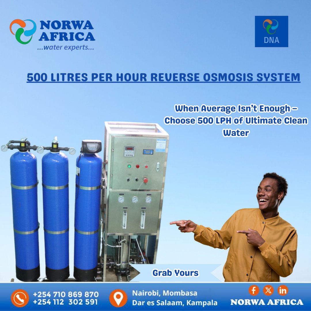 Our 500 LPH system is built for reliability, efficiency, and impact—perfect for schools, clinics, and small communities.

Safe water starts here.

#WaterSolutions #NorwaAfrica #500LPH #WASHsystems