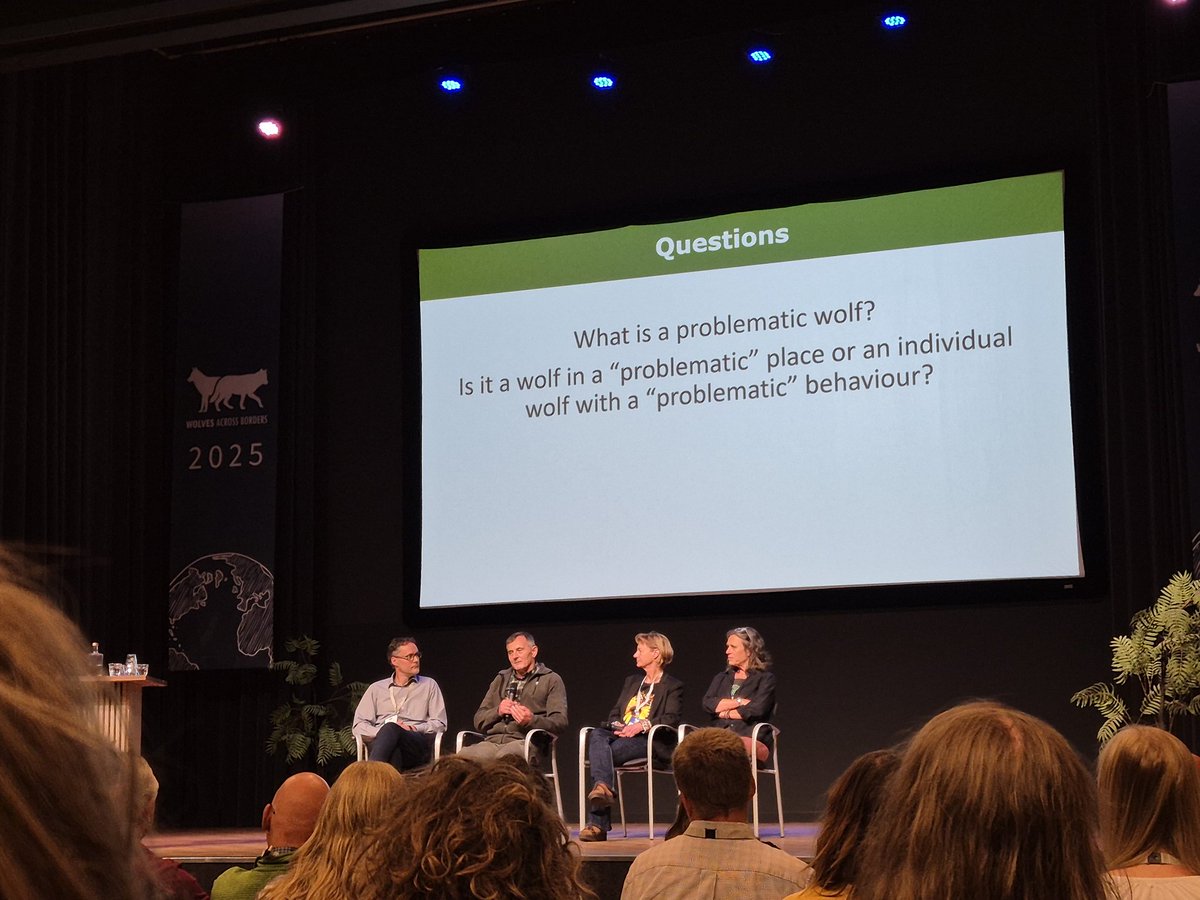 The Wolves Across Borders conference discussion panel. 
<a href="/WolvesBorders/">Wolves Across Borders @wolvesborders.bsky.social</a>